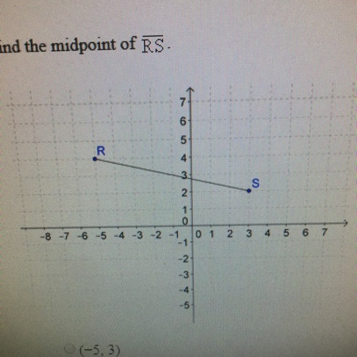 Find the midpoint of rs