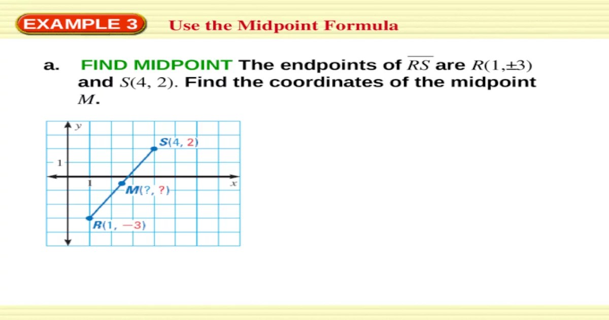 Find the midpoint of rs